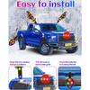 Christmas Reindeer Antlers Car Decoration Kit, IP44 Waterproof LED Lights Nose Vehicle With Jingle Bells Rudolph, Auto Holiday Accessories For SUV