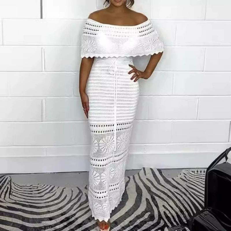 Rochie de vară pentru femei, ușoară, matură, la modă, cu gât, slim-fit, cu fese