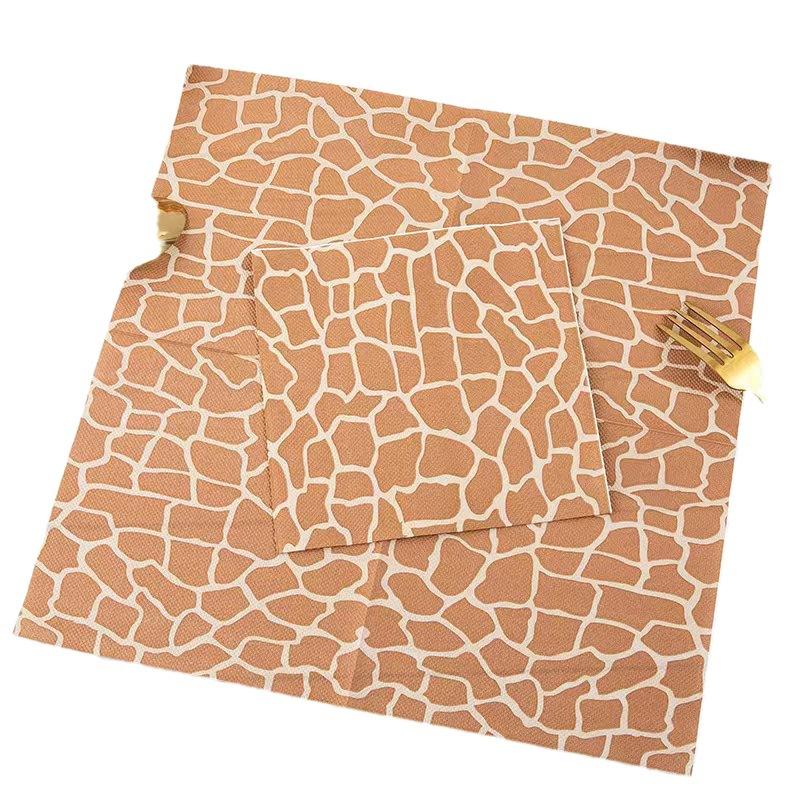 20PC/BAG Nordic Style Fashion Leopard Print Napkin Party Celebration Decorative Paper Restaurant Home Fashion Theme Paper Napkin