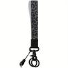 Creative Fashion Mobile Phone Key Chain Daily Wear Personality Festival Gifts Black Wristband Keychain Leopard Print Unisex Anti-loss Bag Pendant 1pc