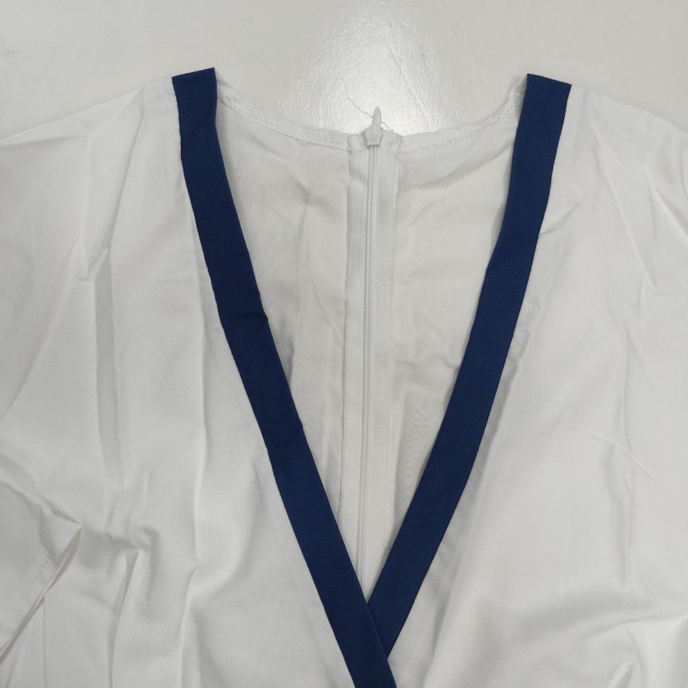 European and American Fashion Floral Print Elegant V Neck Tie Waist Maxi Dress Women