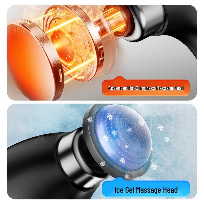 USB Rechargeable Foldable Massage Gun for Hot & Cold Therapy and Muscle Relaxation