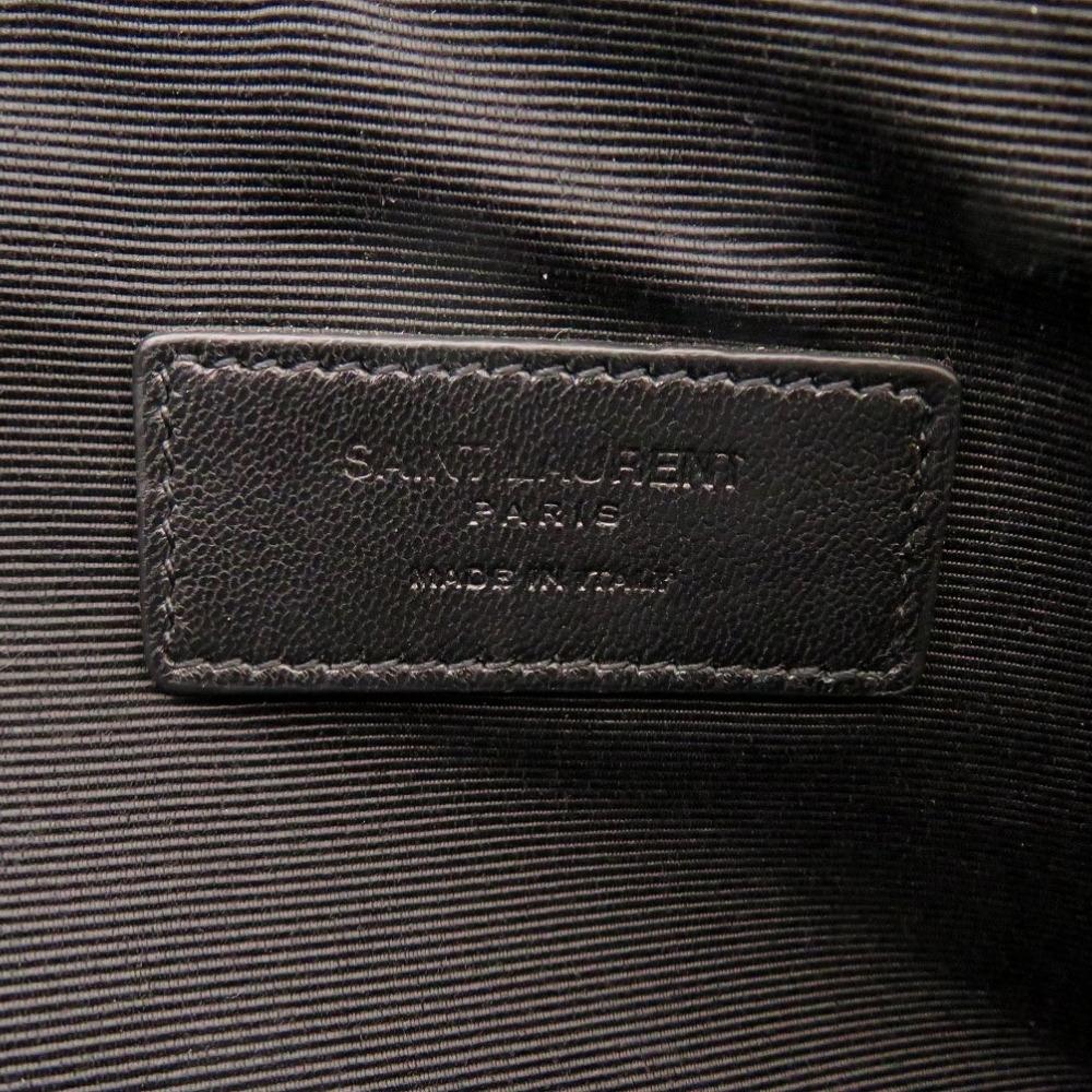 Used AUTHENTIC SAINT LAURENT PARIS 397294 SkullClutch bag Black Canvas/Leather