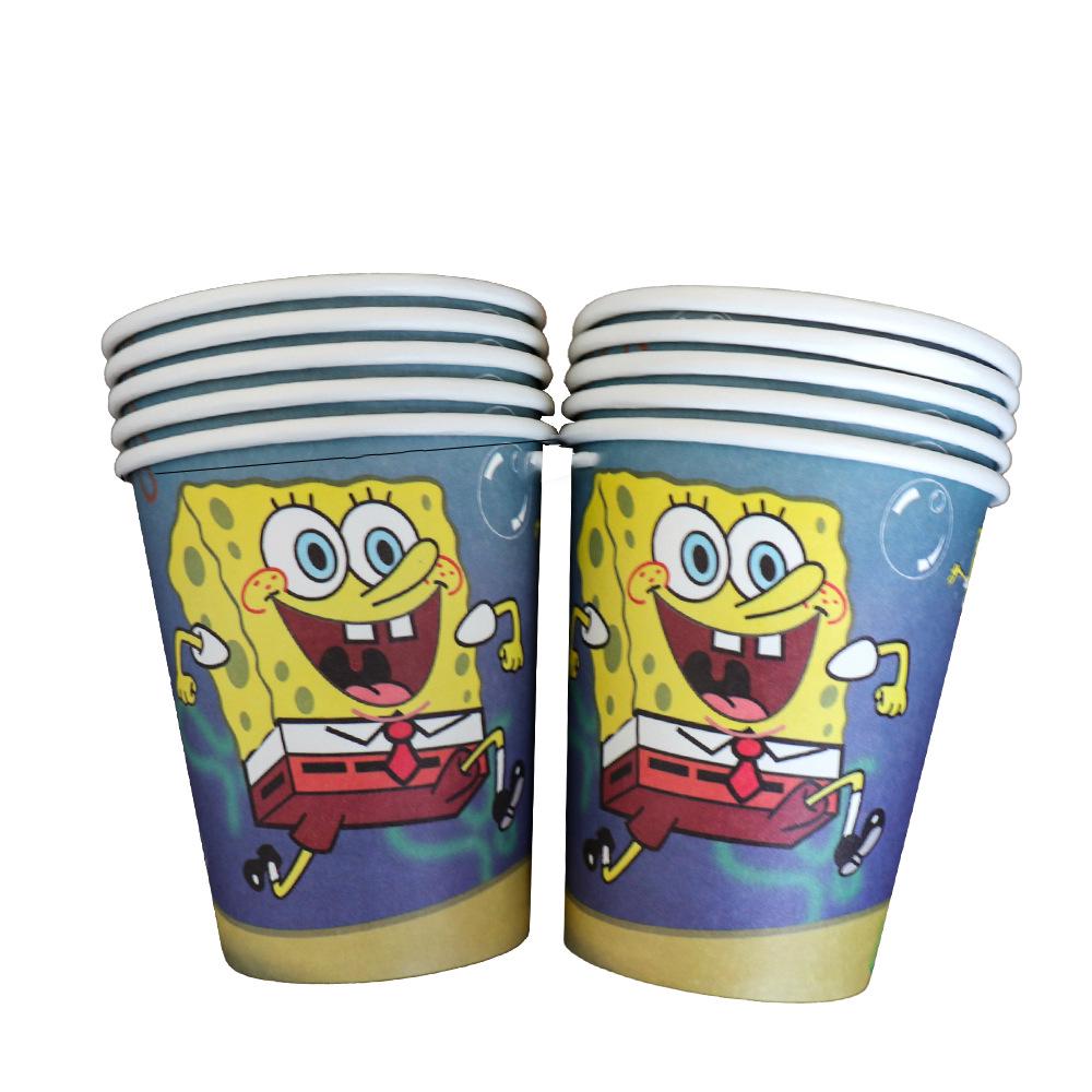 Cartoon SpongeBob & Patrick Birthday Party Disposable Tableware Supplies