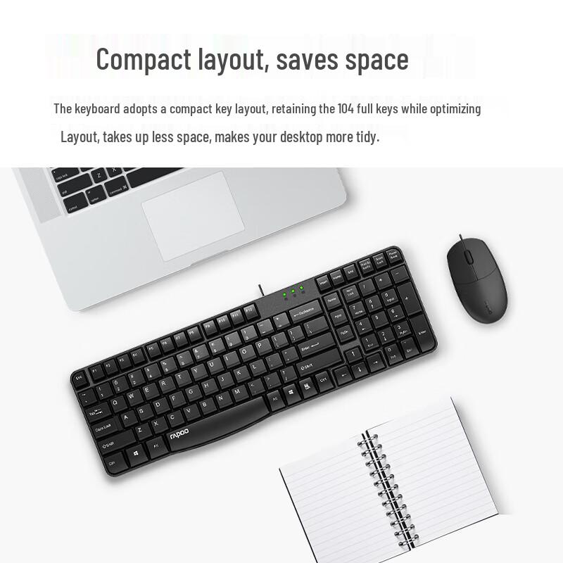 Rapoo X100S Wired Keyboard and Mouse Combo