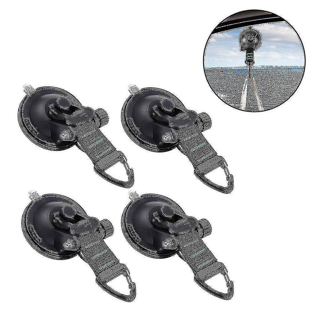 Heavy Duty Suction Cups 4 Pieces With Hooks Upgraded Car Camping