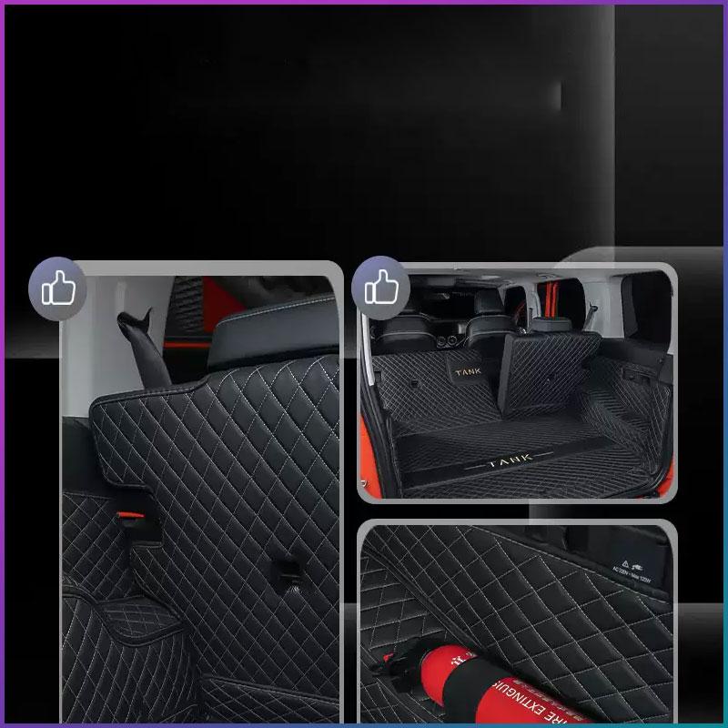For GMW TANK 300 2025 2024 2023 Car Trunk Protection PU Leather Mat Catpet Interior Modification Cover Part Auto Accessories