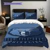 Memphis Grizzlies Blau Geist Stärke Dreiteiliges Set(1 Bettbezug + 2 Kissenbezüge, ohne Füllung)Weihnachts-Geburtstagsgeschenk Bettwäsche-Set