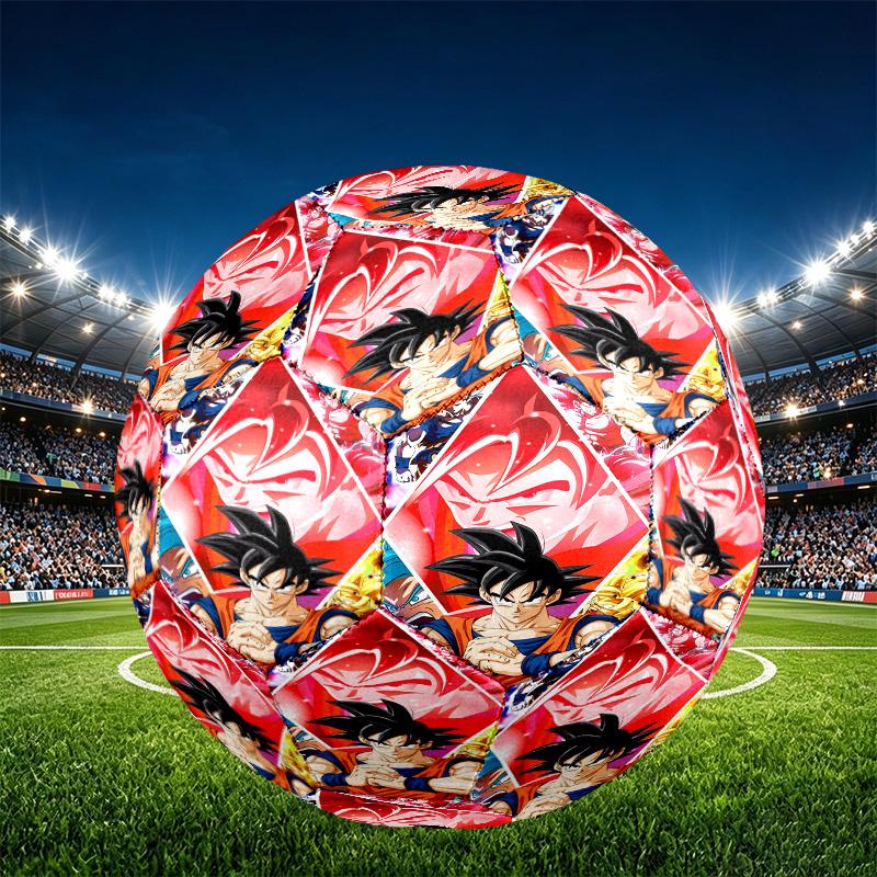 DRAGON BALL Print Size 5 Soccer Ball, PU Wear Resistant Football for Match Training and Daily Practice, Birthday Gift for Soccer Fans