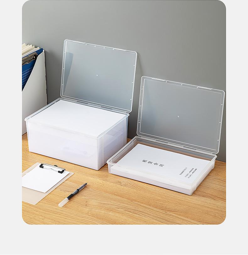 A4 Transparent Document Storage Box for Office Organization