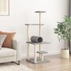 VidaXL Cat Tree with Sisal Scratching Posts Light Grey 136 Cm 172092