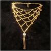 Gold Foot Chains Web Net Shape Leg Chains Vintage Ankle Bracelets  for Women