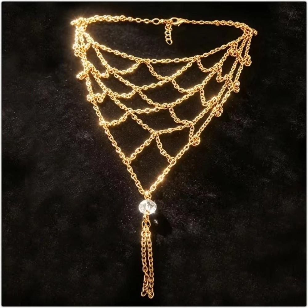 Gold Foot Chains Web Net Shape Leg Chains Vintage Ankle Bracelets for Women
