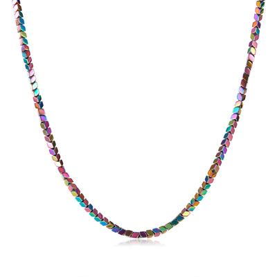 Necklace Colorful Hematite Beads Simple Stylish Adjustable Gift for Women [Deelfel] Women's