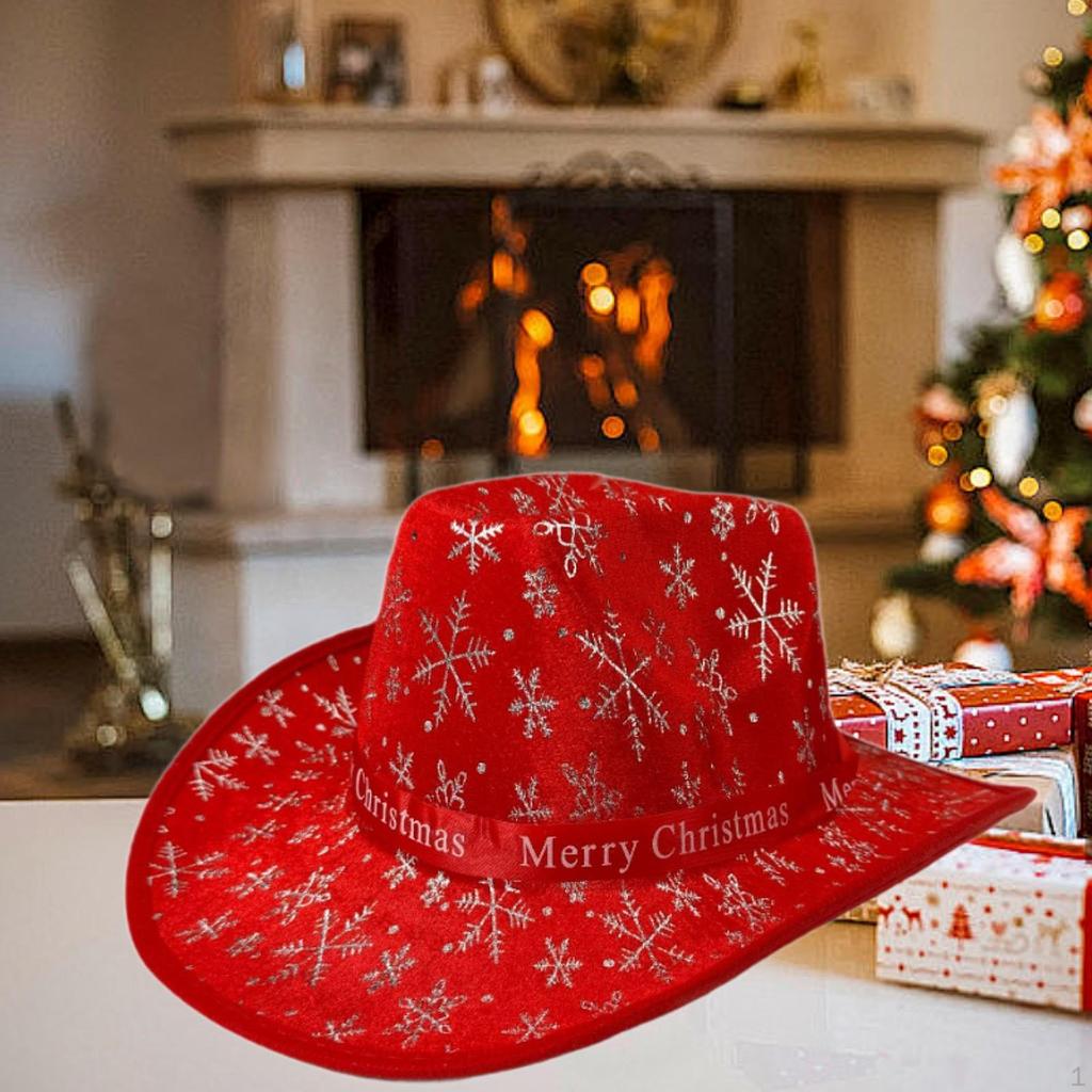 Weihnachts-Cowboyhut Lässig für Bühnenauftritte Karneval Reisen