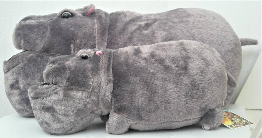Shakurel Planet BIG Plush Toy and MB Plush Toy Shakurel Hippo Parent and Child Set (L 45cm) (L 30cm)