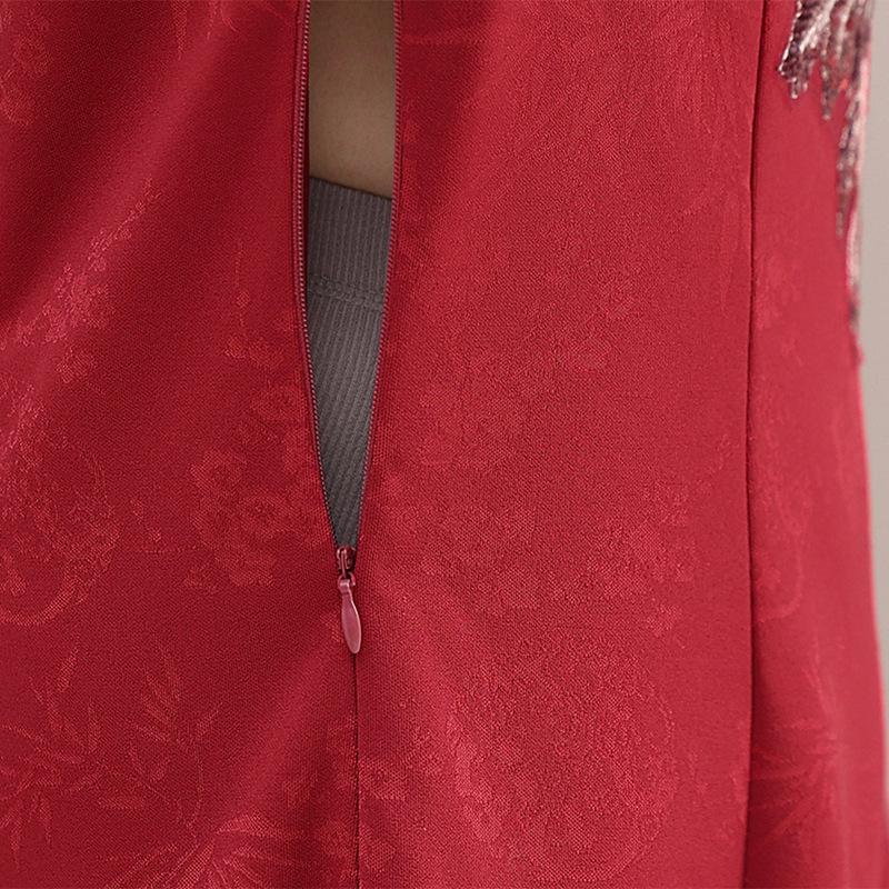 Elegant Wedding Banquet Dress Set for Mother-in-law: Fashionable Two-piece Outfit for Middle-aged and Elderly Women