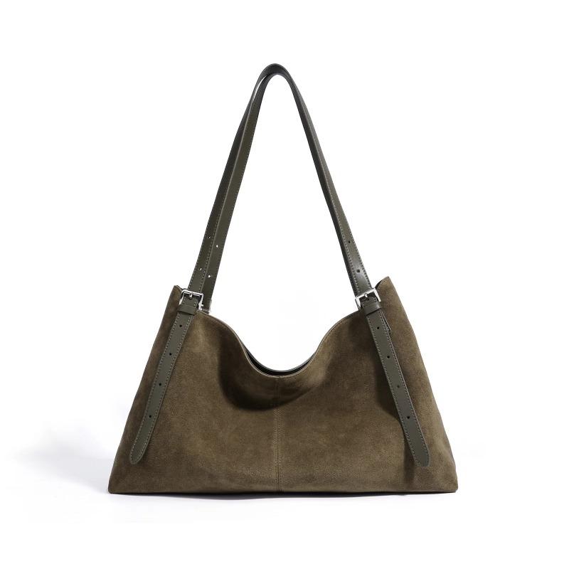 Fashiable Large Capacity Women's Leather Shoulder Bag High-End Feel Suede Autumn Winter Commuter Tote Handbag