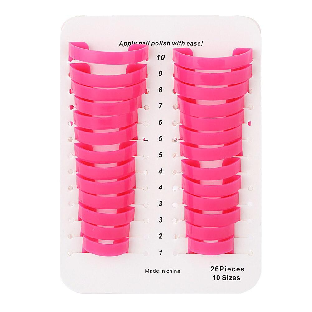26 шт. многоразовых трафаретов для ногтей, защитных лезвий для ногтей, набор для маникюра, протекторов для ногтей, косметических средств для ухода за ногтями