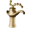 Retro Table BasinFaucet Brass Gun Gray Hot and Cold Mixed Faucet Deck-mounted Sink Tap Creative Single Handle Single Hole Tap