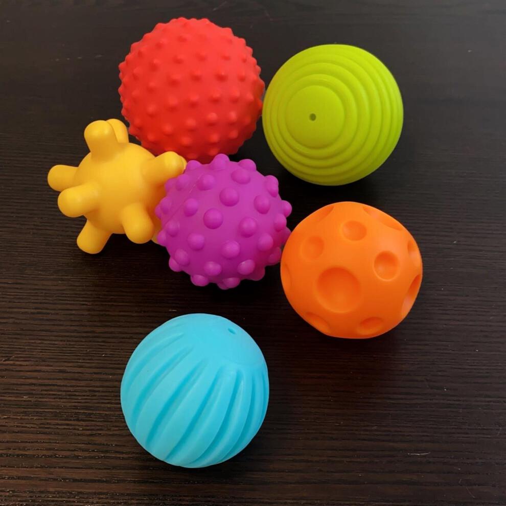6 Piece First Baby Ball Set Baby Hand Massage Multi Textured Sensory Soft Balls