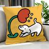Cute Cute Puppy Memes Cushion Cover Cushion Cover Set 4Pcs 50X50 45X45 40X40 Pillowcase Decorative Sofa Home Decor