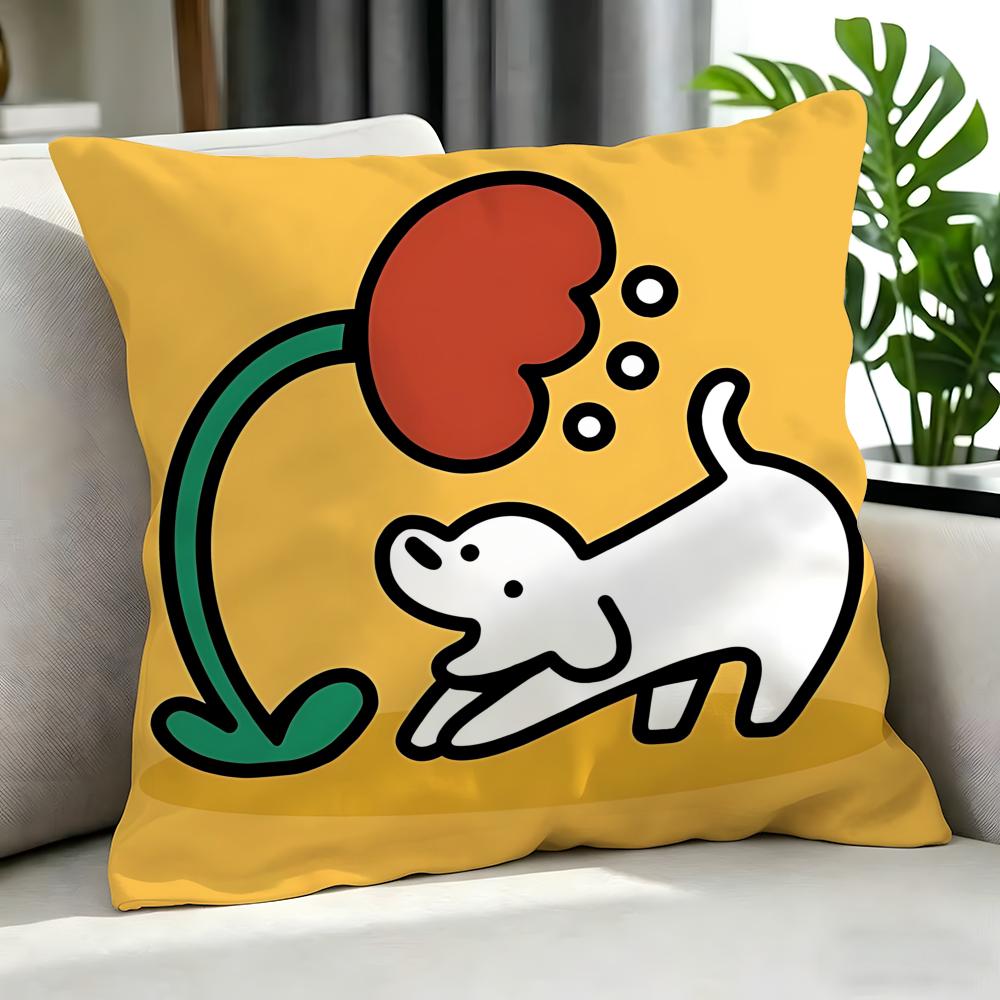 Cute Cute Puppy Memes Cushion Cover Cushion Cover Set 4Pcs 50X50 45X45 40X40 Pillowcase Decorative Sofa Home Decor