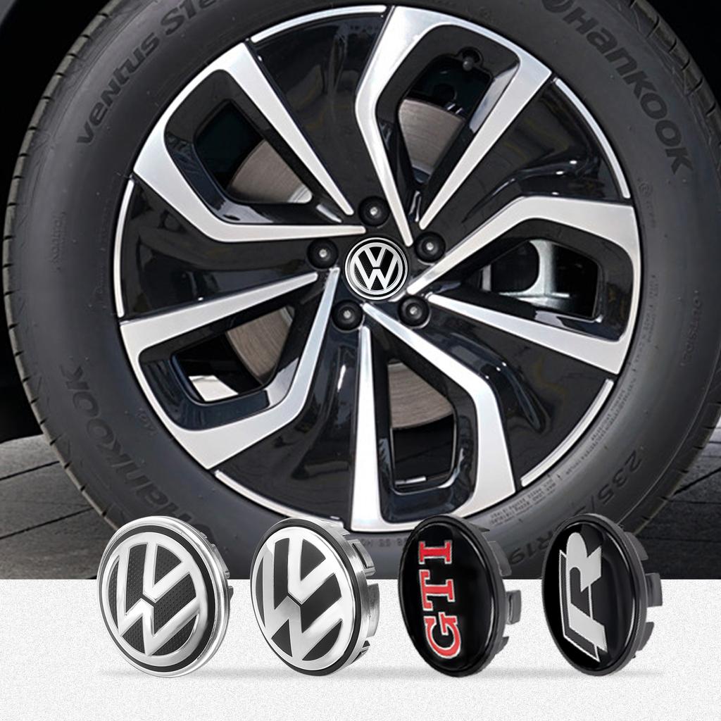4PCS Car 56/65/66mm Wheel Center Hub Caps Cover Valve Cap For Volkswagen VW Golf R GTI Touareg Jetta CADDY Polo Tiguan B6 Passat QK1