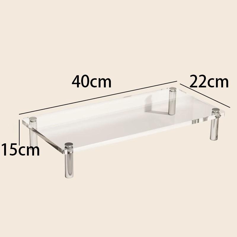 Acrylic Laptop Monitor Stand,Computer Riser Space-Saving,Clear Shelf - Ideal for Monitors,Laptops,Printers,Desktop Storage Decor