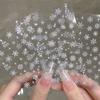 1 Sheet Christmas White Snowflakes Nail Stickers Snowflake Nail Decal Snowflake Xmas Slider