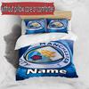 3pcs Duvet Cover Set (1*Duvet Cover + 2*Pillowcase, Without Core), Custom Name Manchester City FC Pattern Bedding Set, Home Bedroom Decor Gift