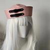Chain Sweet Captain Hat Y2K Black Cosplay Sailor Hat Leather Buckle Sailor Hat  Festival Wear