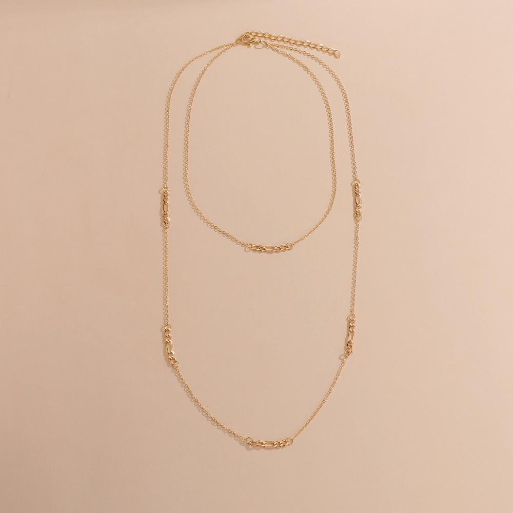 New Sexy Multi-layer Chain Stacked Metal Necklace Neck Chain