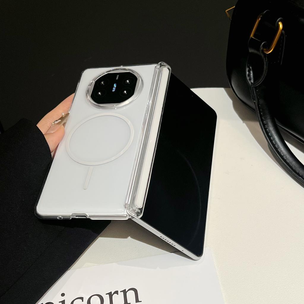 Applicable to Huawei MateX6 ice mist central axis mobile phone case XFold5 fine ring magnetic attraction FindN6 ultra-thin magicV6