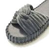 Francfranc Wide Ribbed Room Gray Shoes,