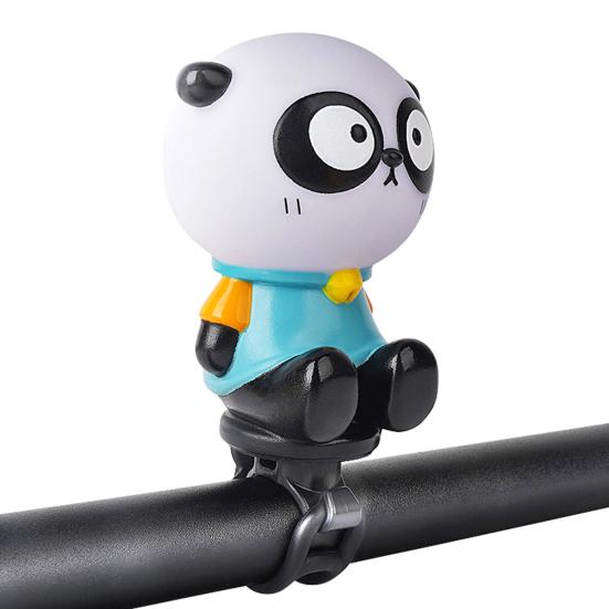 Cartoon Bike Bell Cute Squeeze Bicycle Horn Loud Clear Easy Installation On 0.87" Handlebars Bicycle Bell Lightweight Plastic Silicone Stretchable