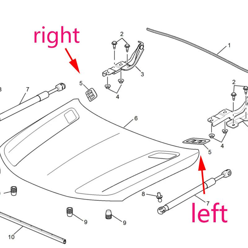 10382628 10382627 Original engine hood decorative strip Air outlet decorative strip For SAIC MG RX8