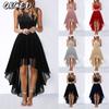 Fashion Summer Spring Solid Color Print Sleeveless O-Neck Casual Dresses