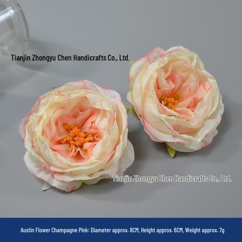 Champagne Silk Imitation Flowers for Hairpins, Hanfu Headdresses, Souvenirs, and Performance Accessories.