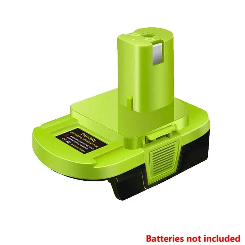 Battery Adapter DM18RL for Dewalt/Milwaukee 18V 20V Lli-ion Battery Convert to for Ryobi 18V Power Tools Drill with 5V 2.1A USB