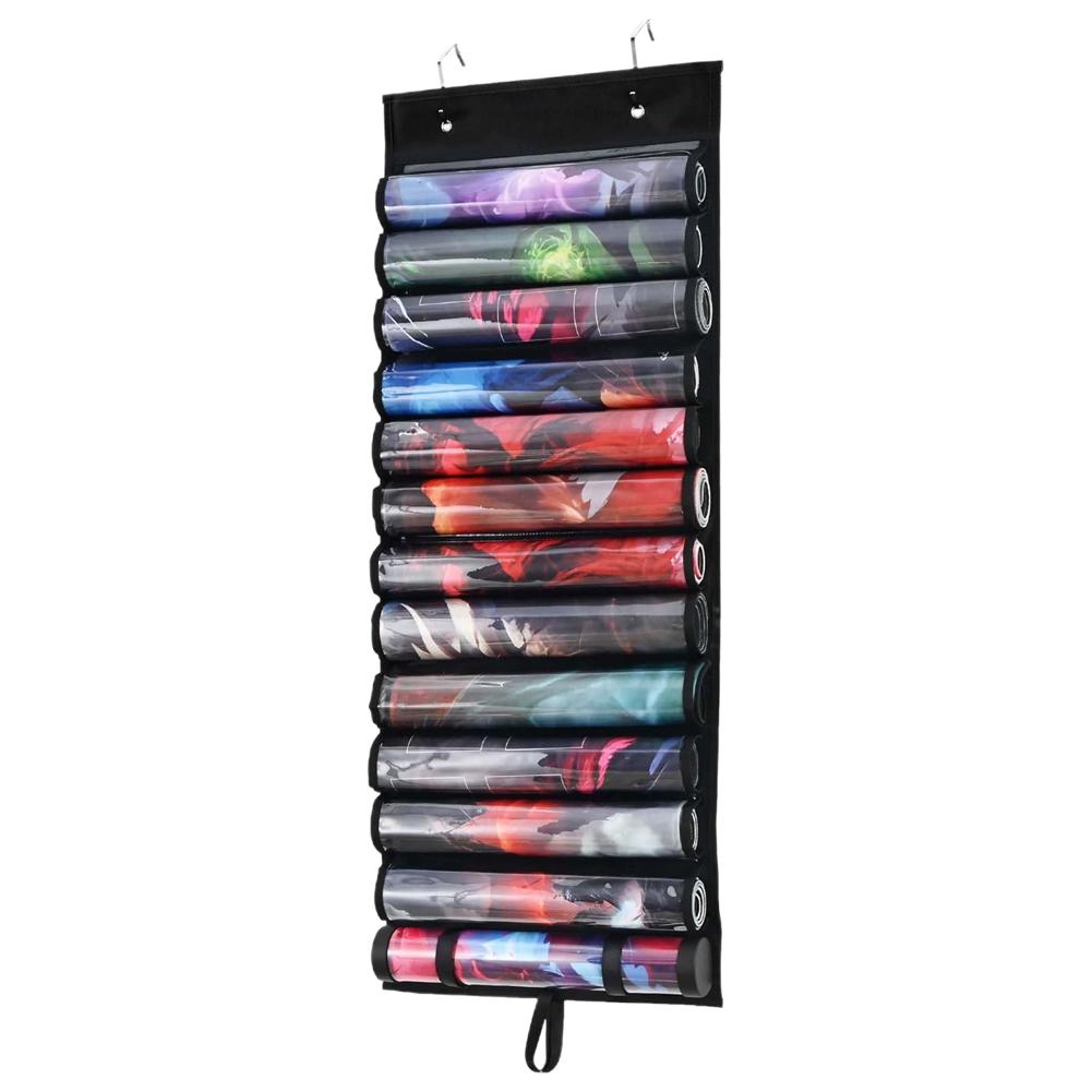 

Large Capacity Game Mat Storage Hanging Bag-Wall Mounted Organizer for Board Games Cards Portable Foldable Multi-Pocket Wall Mou чёрный
