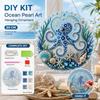 Ocean Pearl Art Diamond DIY Hanging Ornament Kit Complete Craft Set Rhinestone Art Kit  For Adults