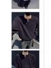 Men's High-End Jacquard Hoodie: Wrinkled Waffle Knit Long Sleeve T-Shirt with Elastic Padded Shoulders