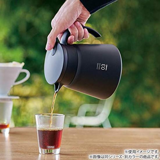 HARIO V60 Thermal Stainless Steel Server 800 VHS-80W Practical Capacity 750ml White