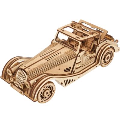 Ugears Sportwagen Hase Maus 70202 Holzpuzzle, Basteln & Modelle, Kein Kleber oder Werkzeug erforderlich, für Erwachsene und Kinder