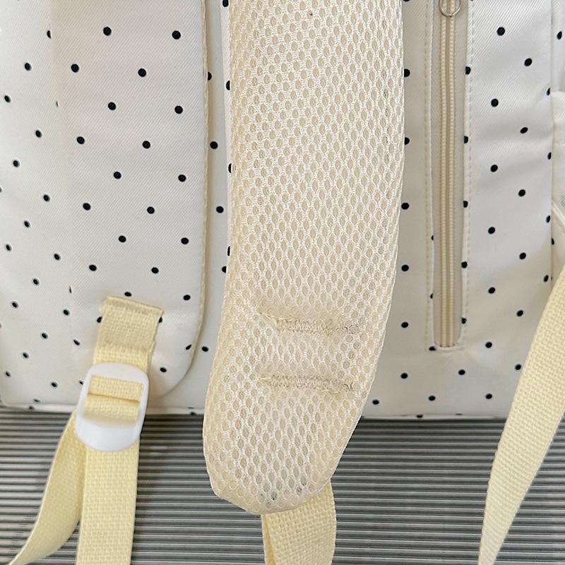 Schoolbag1011 Simple Japanese Ins Cute Polka Dot Female Students High Value Large Capacity Schoolbag Junior High School Backpack