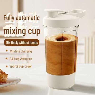 Rechargeable Automatic Mixing Cup: Electric Coffee, Protein, & Soy Milk Shaker with Scale