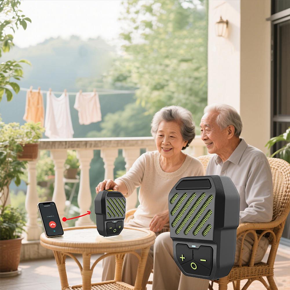 Clip-On Portable Speaker IPX5 Waterproof Wireless BT Microphone Speaker USB-C Charging Sports Lavalier Speaker for Sports Work