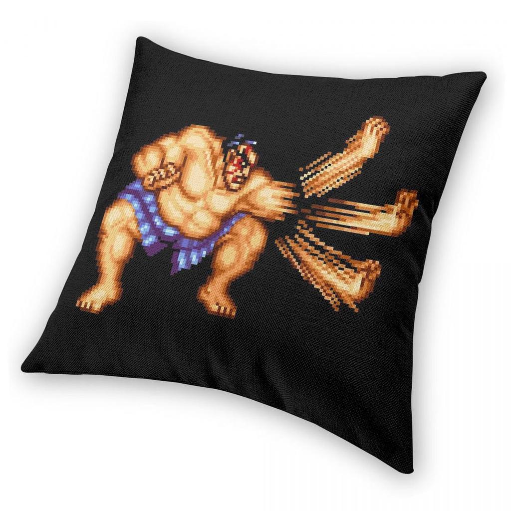 Street Fighter E. Honda Square Pillowcase Polyester Linen Velvet Printed Zip Decorative Throw Pillow Case Sofa Cushion Cover 18"