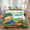 Goldie Bear Adventure Print 3Pcs Bedding Setduvet Cover With 2 Bedropillowcase Home Birthday Gift